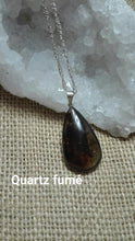 Charger l'image dans la galerie, Pendentif Goutte Quartz Fumé