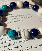 Charger l'image dans la galerie, Bracelet le lapis lazuli , la chrysocolle et la Howlite