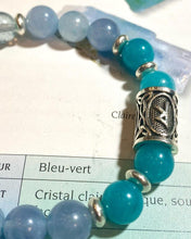 Charger l'image dans la galerie, bracelet - Aiguë marine, Amazonite et Calcédoine bleu
