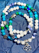 Charger l'image dans la galerie, Bracelet 3 tours - Pierre de lune, Sodalite, Chysocolle et Amazonite
