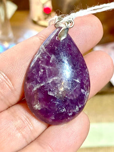 Pendentif Goutte Lépidolite