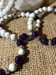 Bracelets en Howlite et Amethyste