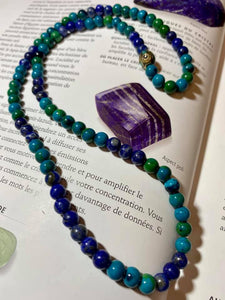 collier chrysocolle et lapis Lazuli