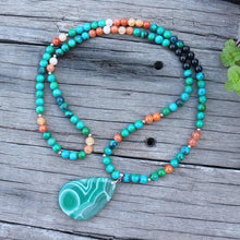 Charger l'image dans la galerie, Ensemble Mala de 108 perles et son bracelet chysocolle , onyx
