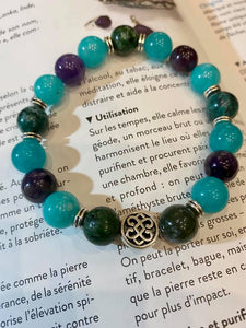 Bracelets améthyste , le Jaspe vert et L’amazonite