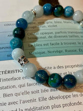 Charger l&#39;image dans la galerie, Bracelet Aigue marine , Chysocolle et Appatite
