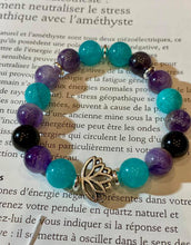 Charger l&#39;image dans la galerie, Bracelets Améthyste, Amazonite et l’obsidienne dorée
