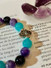 Charger l&#39;image dans la galerie, Bracelets Améthyste, Amazonite et l’obsidienne dorée
