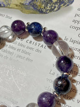 Charger l&#39;image dans la galerie, Bracelet Lapis Lazuli , Cristal de Roche et Améthyste
