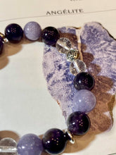 Charger l&#39;image dans la galerie, Bracelet Améthyste, Angelite et cristal de roche
