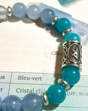 Charger l&#39;image dans la galerie, bracelet - Aiguë marine, Amazonite et Calcédoine bleu
