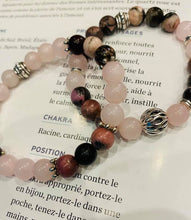 Charger l&#39;image dans la galerie, Bracelets Rhodonite et  Quartz rose
